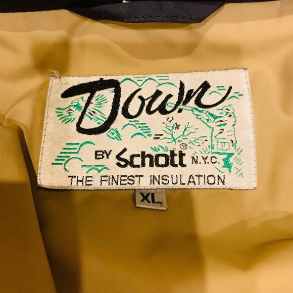 Schott NYC Snorkel Down Parka Jacket XL - Picture 3 of 14